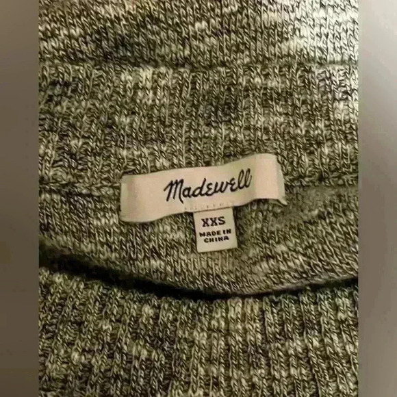 Madewell Grey Crew Neck 3/4 Sleeve Sweater w/ Statement Sleeves Women's Size XXS - Picture 5 of 6